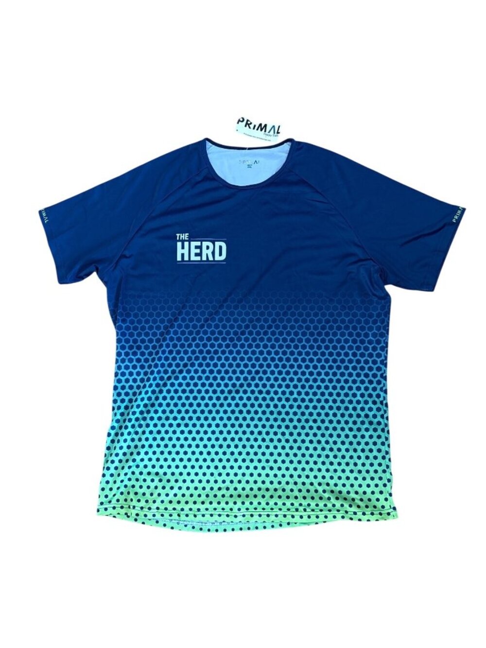 Primal Cycling Jersey Mens 2XL Blue Gradient The Herd Moisture Wicking New